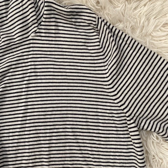 Loft Open Hooded Striped Cardigan 💗 White & Black - Picture 13 of 16